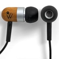 Woodees IESW100B Inner-ear Stereo 木质耳塞，带iPhone线控